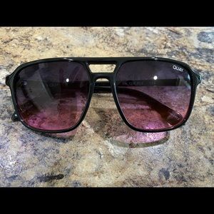 Brand new Quay sunglasses. Never worn. Comes with glasses holder. “On the Fly”